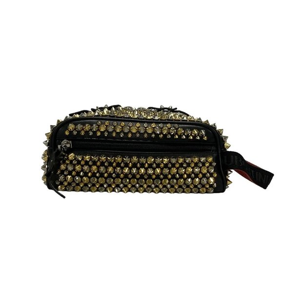 Christian Louboutin Handbags - Auth CHRISTIAN LOUBOUTIN blaster Black Red Leather Rubber Mens Clutch Bag